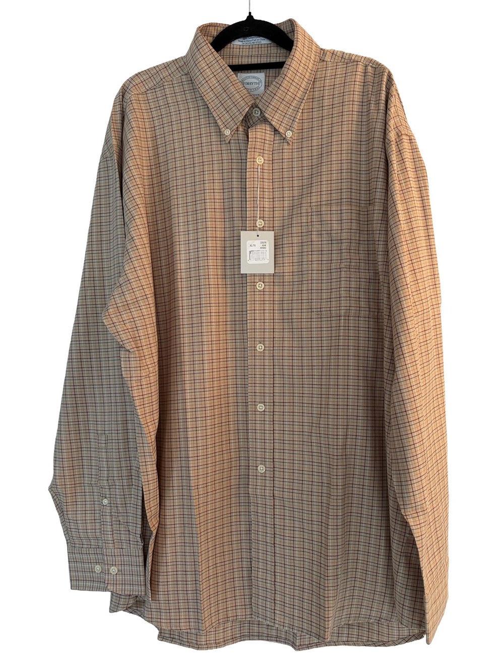 Vintage Forsyth of Canada Men’s Long Sleeve Plaid Dress Shirt 100% Cotton XL